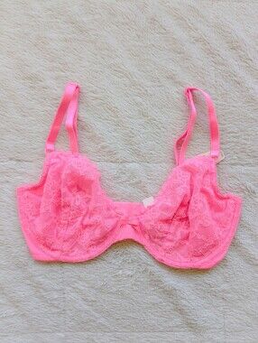Victorias Secret 34DD Pink Lace Bra